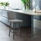 Armen Living Gem 26" Swivel Modern Black Metal and Gray Faux Leather Bar and Counter Stool LCGEBABLGR26 - alternate 3